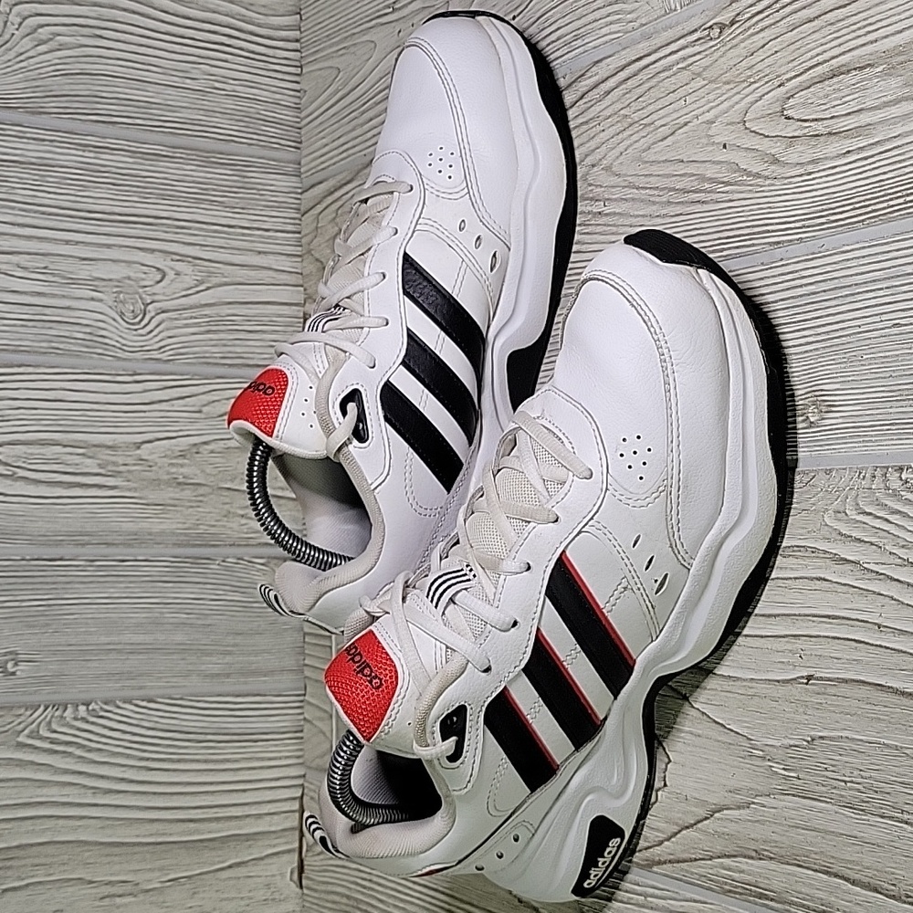 Adidas Strutter White Black Red Athletic Sneakers Mens Size 8